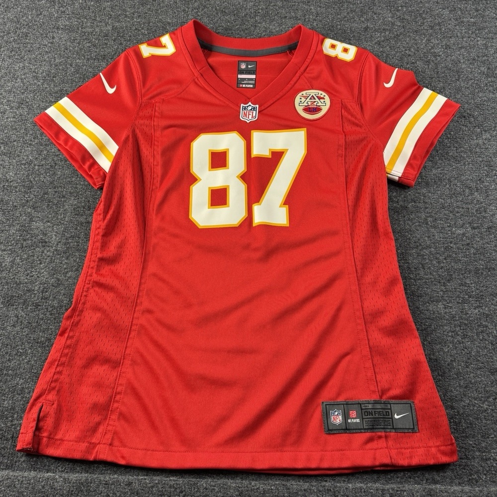 Nike On Field Travis Kelce Kansas City Chiefs Jersey Women's Size Medium Red